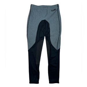 Kerrits Kids Black & Grey Houndstooth Equestrian Breeches Pants